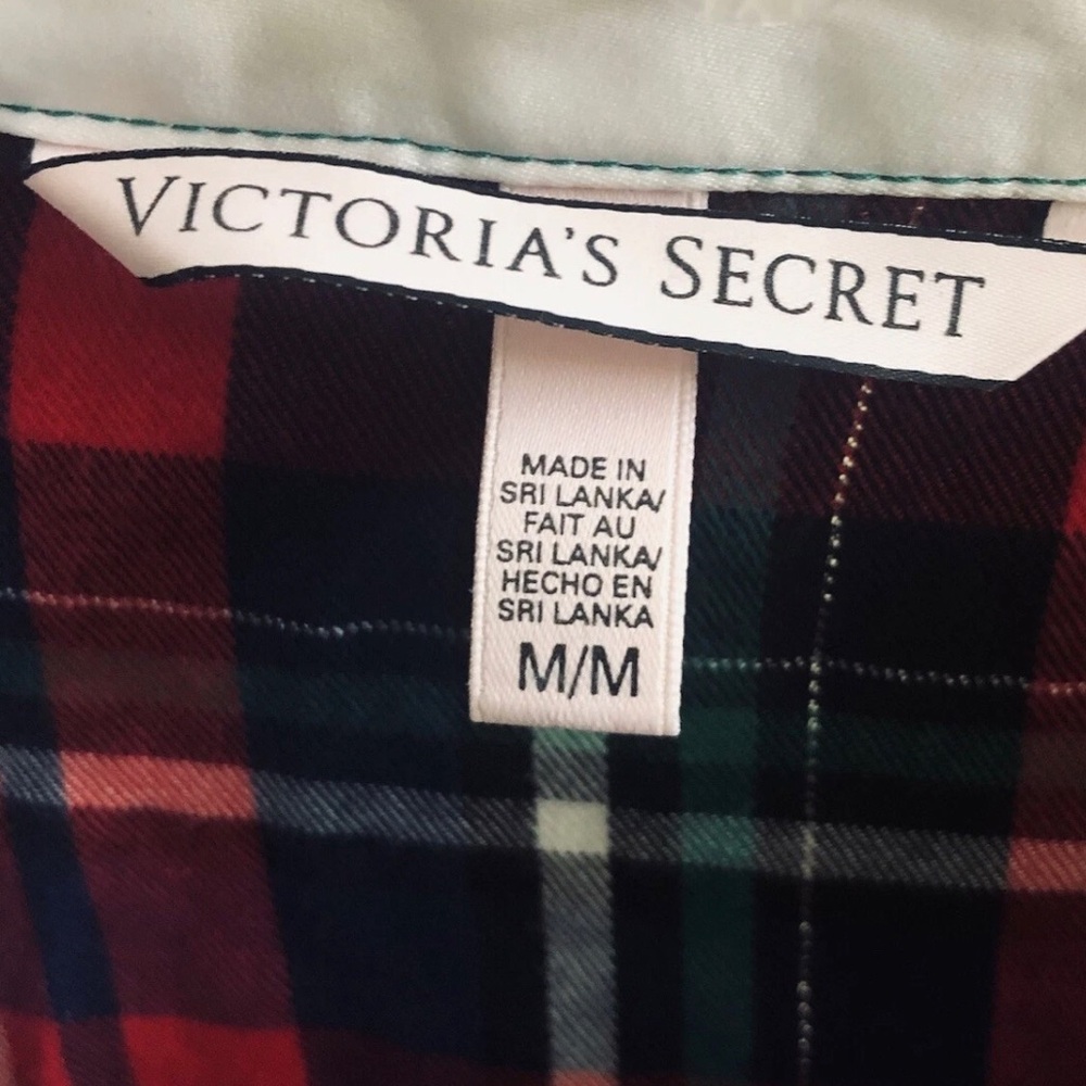 Victoria's Secret VS Dreamer Red Plaid Button-Front Sleep Shirt - Picture 5 of 6